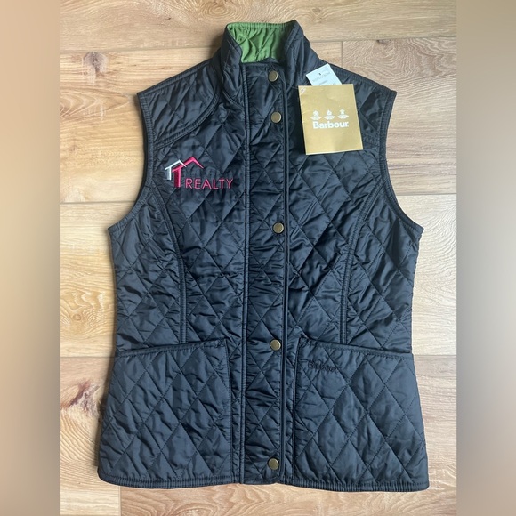 Barbour Jackets & Blazers - Barbour Summer Liddesdale Gilet Vest Quilted With Custom Real Estate Embroidery